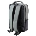 LEAN Plecak Miejski Biznesowy USB Kieszeń Na Laptopa Czarno Szary 16L 41cm