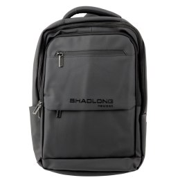 LEAN Plecak Miejski Biznesowy USB Kieszeń Na Laptopa Czarny 16L 41cm