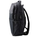 LEAN Plecak Miejski Biznesowy USB Kieszeń na Laptopa Czarny 16L 45cm