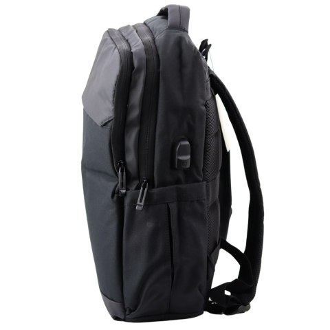 LEAN Plecak Miejski Biznesowy USB Kieszeń na Laptopa Czarny 16L 45cm LEAN Plecak Miejski Biznesowy USB Kieszeń na Laptopa Czarny 16L 45cm