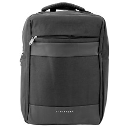 LEAN Plecak Miejski Biznesowy USB Przegroda Środkowa Czarny 14L 40cm
