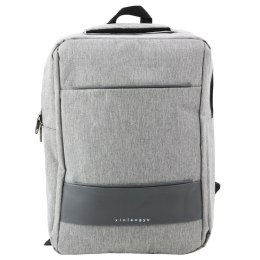 LEAN Plecak Miejski Biznesowy USB Przegroda Środkowa Szary 14L 40cm