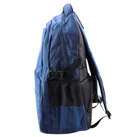 LEAN Plecak Miejski Funkcjonalny 9 Kieszeni Granatowy 35L 48cm LEAN Plecak Miejski Funkcjonalny 9 Kieszeni Granatowy 35L 48cm