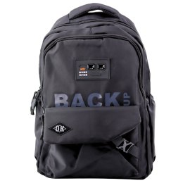 LEAN Plecak Miejski Szkolny 6 Kieszeni Back Up Czarny 23L 46cm