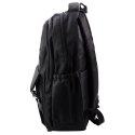 LEAN Plecak Miejski Szkolny 6 Kieszeni Back Up Czarny 23L 46cm