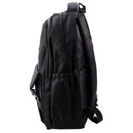 LEAN Plecak Miejski Szkolny 6 Kieszeni Back Up Czarny 23L 46cm