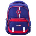LEAN Plecak Szkolny Pas Piersiowy Granatowo Czerwony 20L 38cm