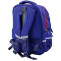LEAN Plecak Szkolny Pas Piersiowy Granatowo Czerwony 20L 38cm