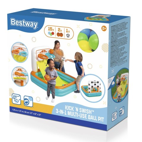 Bestway Wielofunkcyjny Dmuchany Plac Zabaw / Basen z Piłeczkami 120 x 107 x 84 cm Bestway Wielofunkcyjny Dmuchany Plac Zabaw / Basen z Piłeczkami 120 x 107 x 84 cm