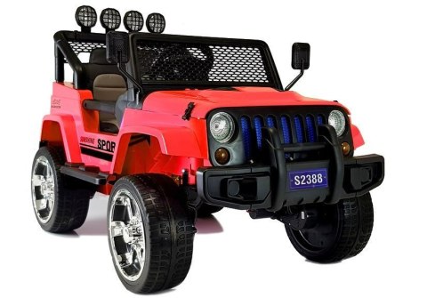 LEAN CARS Auto na Akumulator S2388 Jeep Czerwony 4x45W