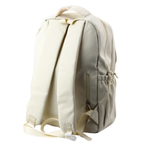 LEAN Plecak Miejski Szkolny Kapibara Brelok Przypinki Beżowy Kremowy 25L 42cm LEAN Plecak Miejski Szkolny Kapibara Brelok Przypinki Beżowy Kremowy 25L 42cm