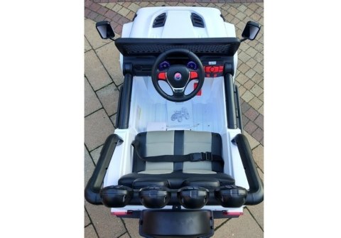 LEAN CARS Auto na Akumulator S2388 Jeep Biały 4x45W