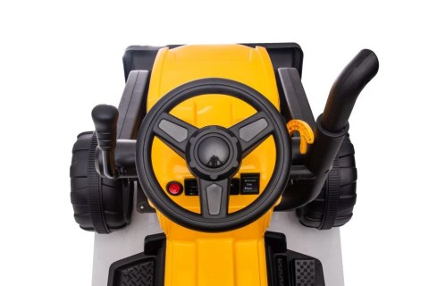 LEAN CARS Traktor Koparka Na Akumulator Z Przyczepą S617 Żółty