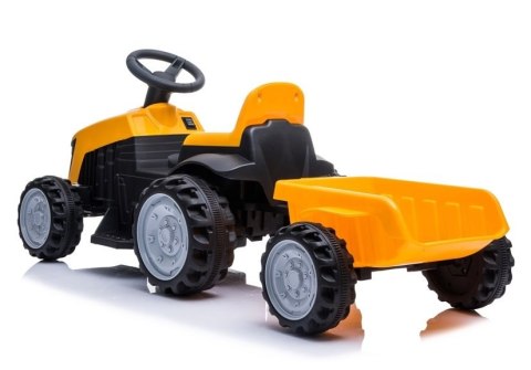 LEAN CARS Traktor z Przyczepą na Akumulator TR1908T Żółty