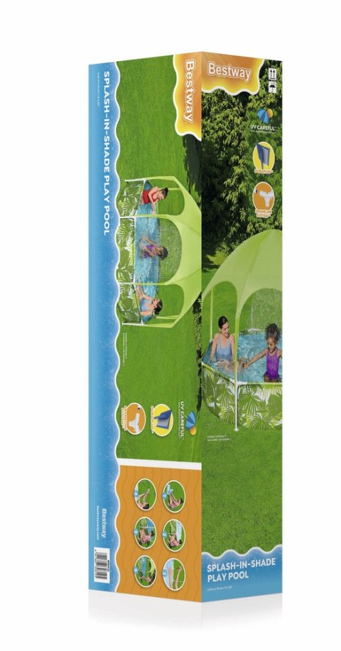 Bestway Basen Ogrodowy Stelażowy Dla Dzieci 244 cm x 51 cm Bestway 56432 Zielony Bestway Basen Ogrodowy Stelażowy Dla Dzieci 244 cm x 51 cm Bestway 56432 Zielony