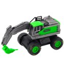 LEAN TOYS Pojazd Budowlany Koparka Zielona Napęd Frykcyjny