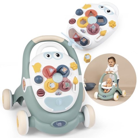 SMOBY Little Chodzik 3w1 Pchacz Interaktywny Wózek SMOBY Little Chodzik 3w1 Pchacz Interaktywny Wózek