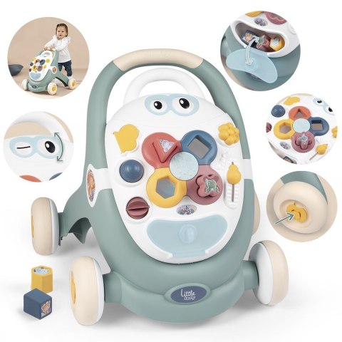SMOBY Little Chodzik 3w1 Pchacz Interaktywny Wózek SMOBY Little Chodzik 3w1 Pchacz Interaktywny Wózek