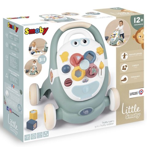 SMOBY Little Chodzik 3w1 Pchacz Interaktywny Wózek SMOBY Little Chodzik 3w1 Pchacz Interaktywny Wózek