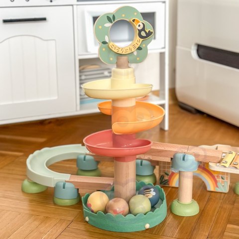 TOOKY TOY Drewniany Muzyczny Tor Kulkowy Kulodrom 44 el. Pastelowe TOOKY TOY Drewniany Muzyczny Tor Kulkowy Kulodrom 44 el. Pastelowe