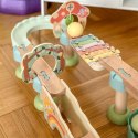 TOOKY TOY Drewniany Muzyczny Tor Kulkowy Kulodrom 44 el. Pastelowe
