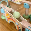 TOOKY TOY Drewniany Muzyczny Tor Kulkowy Kulodrom 44 el. Pastelowe