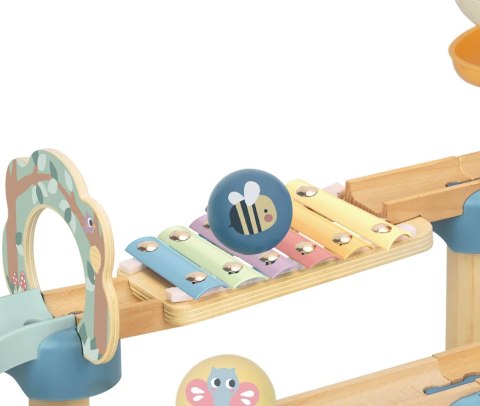 TOOKY TOY Drewniany Muzyczny Tor Kulkowy Kulodrom 44 el. Pastelowe TOOKY TOY Drewniany Muzyczny Tor Kulkowy Kulodrom 44 el. Pastelowe