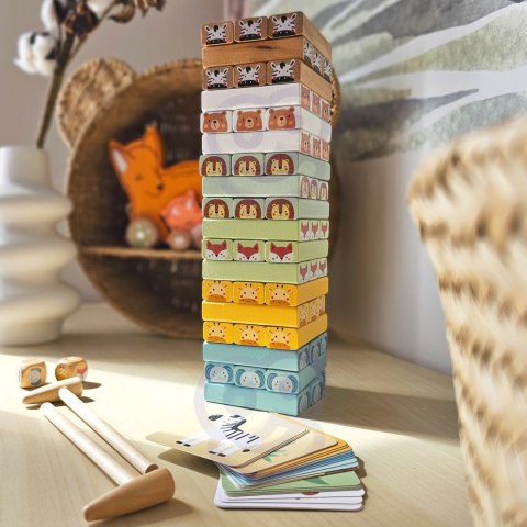 TOOKY TOY Gra Zręcznościowa Jenga "Chwiejąca się Wieża" Zwierzęta 82 el. TOOKY TOY Gra Zręcznościowa Jenga "Chwiejąca się Wieża" Zwierzęta 82 el.
