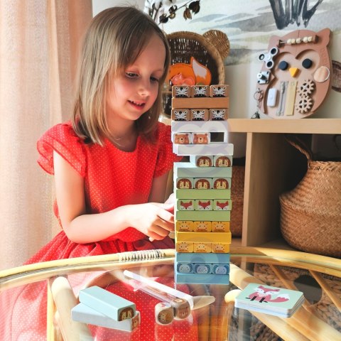 TOOKY TOY Gra Zręcznościowa Jenga "Chwiejąca się Wieża" Zwierzęta 82 el. TOOKY TOY Gra Zręcznościowa Jenga "Chwiejąca się Wieża" Zwierzęta 82 el.