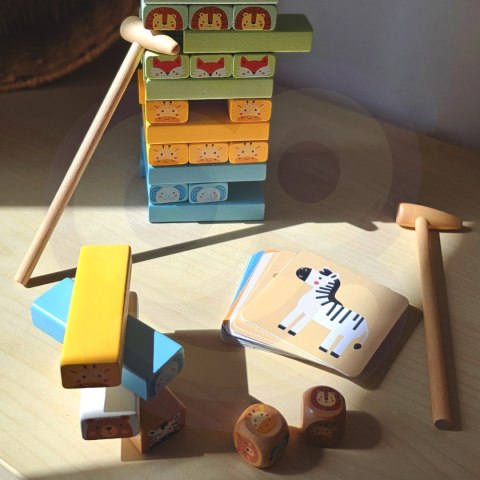 TOOKY TOY Gra Zręcznościowa Jenga "Chwiejąca się Wieża" Zwierzęta 82 el. TOOKY TOY Gra Zręcznościowa Jenga "Chwiejąca się Wieża" Zwierzęta 82 el.