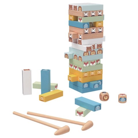 TOOKY TOY Gra Zręcznościowa Jenga "Chwiejąca się Wieża" Zwierzęta 82 el. TOOKY TOY Gra Zręcznościowa Jenga "Chwiejąca się Wieża" Zwierzęta 82 el.