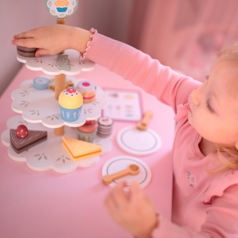 TOOKY TOY Patera Słodkości Drewniany Stojak Babeczki Ciasta TOOKY TOY Patera Słodkości Drewniany Stojak Babeczki Ciasta