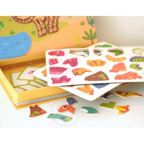 TOOKY TOY Układanka Magnetyczna Dinozaury Puzzle TOOKY TOY Układanka Magnetyczna Dinozaury Puzzle