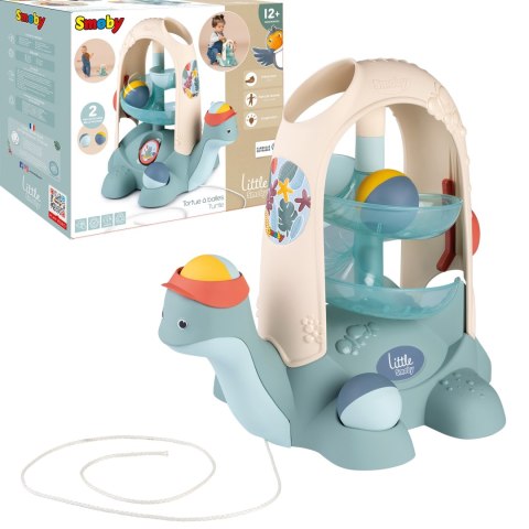 SMOBY LITTLE Żółw do Ciągnięcia ze Zjeżdżalnią dla Piłeczek 12m+ SMOBY LITTLE Żółw do Ciągnięcia ze Zjeżdżalnią dla Piłeczek 12m+