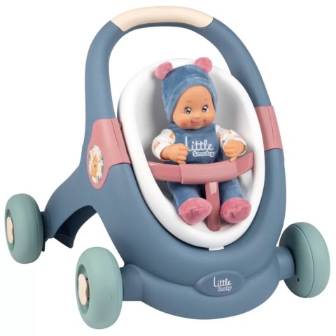 SMOBY Little Chodzik Pchacz 3w1 Wózek dla lalek + lalka SMOBY Little Chodzik Pchacz 3w1 Wózek dla lalek + lalka