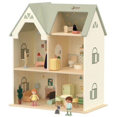 CLASSIC WORLD Wielki Drewniany Domek dla Lalek z mebelkami CLASSIC WORLD Wielki Drewniany Domek dla Lalek z mebelkami