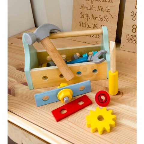 TOOKY TOY Drewniana Skrzynka z Narzędziami Zestaw 18 el. TOOKY TOY Drewniana Skrzynka z Narzędziami Zestaw 18 el.