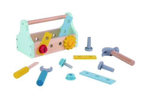 TOOKY TOY Drewniana Skrzynka z Narzędziami Zestaw 18 el. TOOKY TOY Drewniana Skrzynka z Narzędziami Zestaw 18 el.