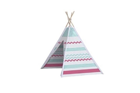 John Namiot drewniany tipi niebiesko - czerwony John Namiot drewniany tipi niebiesko - czerwony