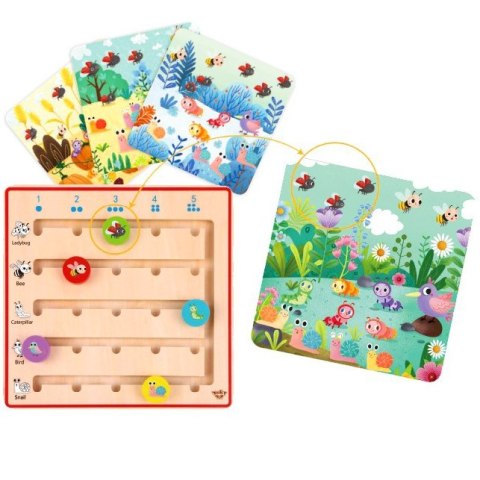TOOKY TOY Drewniana Gra Nauka Liczenia Zwierzątka TOOKY TOY Drewniana Gra Nauka Liczenia Zwierzątka