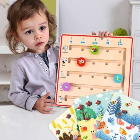TOOKY TOY Drewniana Gra Nauka Liczenia Zwierzątka TOOKY TOY Drewniana Gra Nauka Liczenia Zwierzątka