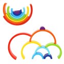 TOOKY TOY Drewniana Tęcza Układanka Klocki Kreatywne Montessori Certyfikat FSC