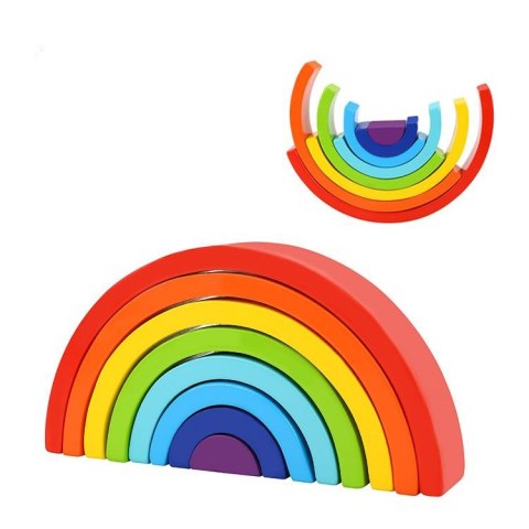 TOOKY TOY Drewniana Tęcza Układanka Klocki Kreatywne Montessori Certyfikat FSC TOOKY TOY Drewniana Tęcza Układanka Klocki Kreatywne Montessori Certyfikat FSC