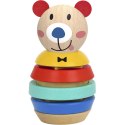 TOOKY TOY Drewniana Układanka Piramidka Kształty Miś 11 el.