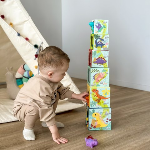 TOOKY TOY Drewniane Klocki Układanka Edukacyjna + 6 Figurek Dinozaurów do zabawy 12 el. TOOKY TOY Drewniane Klocki Układanka Edukacyjna + 6 Figurek Dinozaurów do zabawy 12 el.