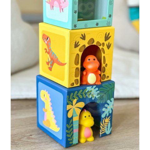 TOOKY TOY Drewniane Klocki Układanka Edukacyjna + 6 Figurek Dinozaurów do zabawy 12 el. TOOKY TOY Drewniane Klocki Układanka Edukacyjna + 6 Figurek Dinozaurów do zabawy 12 el.
