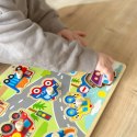 TOOKY TOY Drewniane Puzzle Montessori Transport Pojazdy z Pinezkami Do Dopasowania