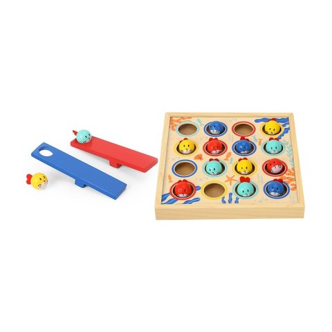 TOOKY TOY Gra dla Dzieci Drewniany Stół Latające Rybki 19 el. TOOKY TOY Gra dla Dzieci Drewniany Stół Latające Rybki 19 el.