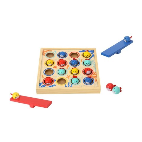 TOOKY TOY Gra dla Dzieci Drewniany Stół Latające Rybki 19 el. TOOKY TOY Gra dla Dzieci Drewniany Stół Latające Rybki 19 el.