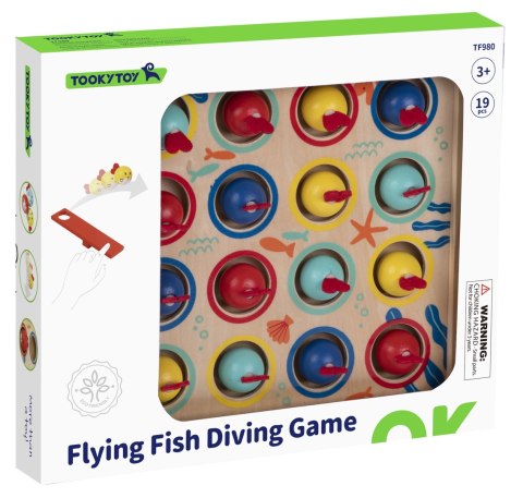 TOOKY TOY Gra dla Dzieci Drewniany Stół Latające Rybki 19 el. TOOKY TOY Gra dla Dzieci Drewniany Stół Latające Rybki 19 el.